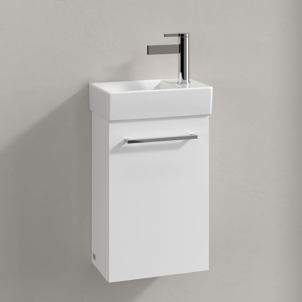 Lifestyle image of Villeroy & Boch Avento White 360mm Right-Handed Cloakroom Vanity Unit